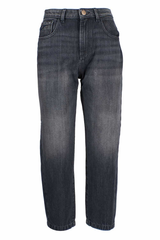Yes Zee Black Cotton Women High-Waisted Jean