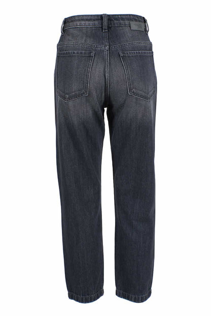 Yes Zee Black Cotton Women High-Waisted Jean