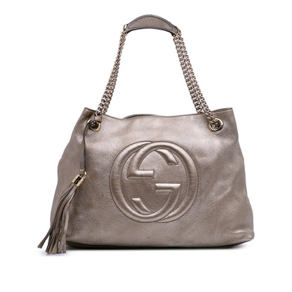 Gucci Medium Leather Soho Chain Tote