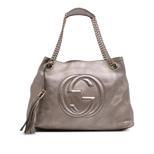 Gucci Medium Leather Soho Chain Tote
