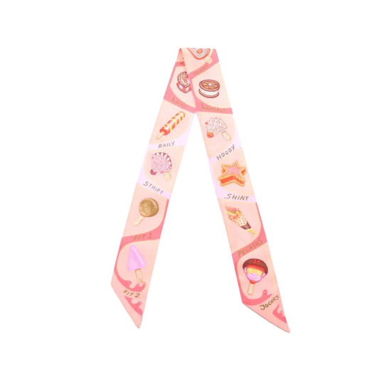Hermès Funny Ice Cream Silk Twilly Scarf