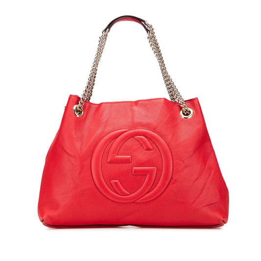 Gucci Medium Leather Soho Chain Tote
