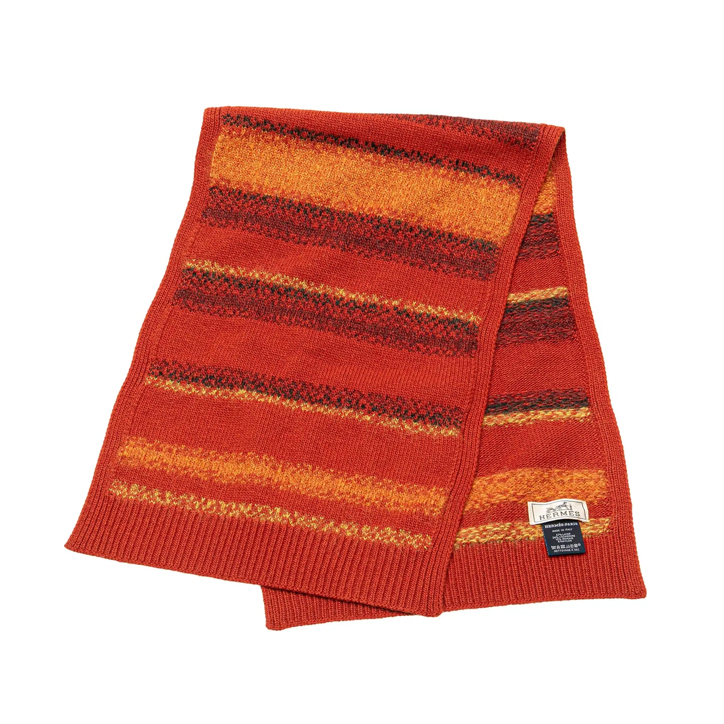 Hermès Cashmere and Mohair Wool Striped Stole