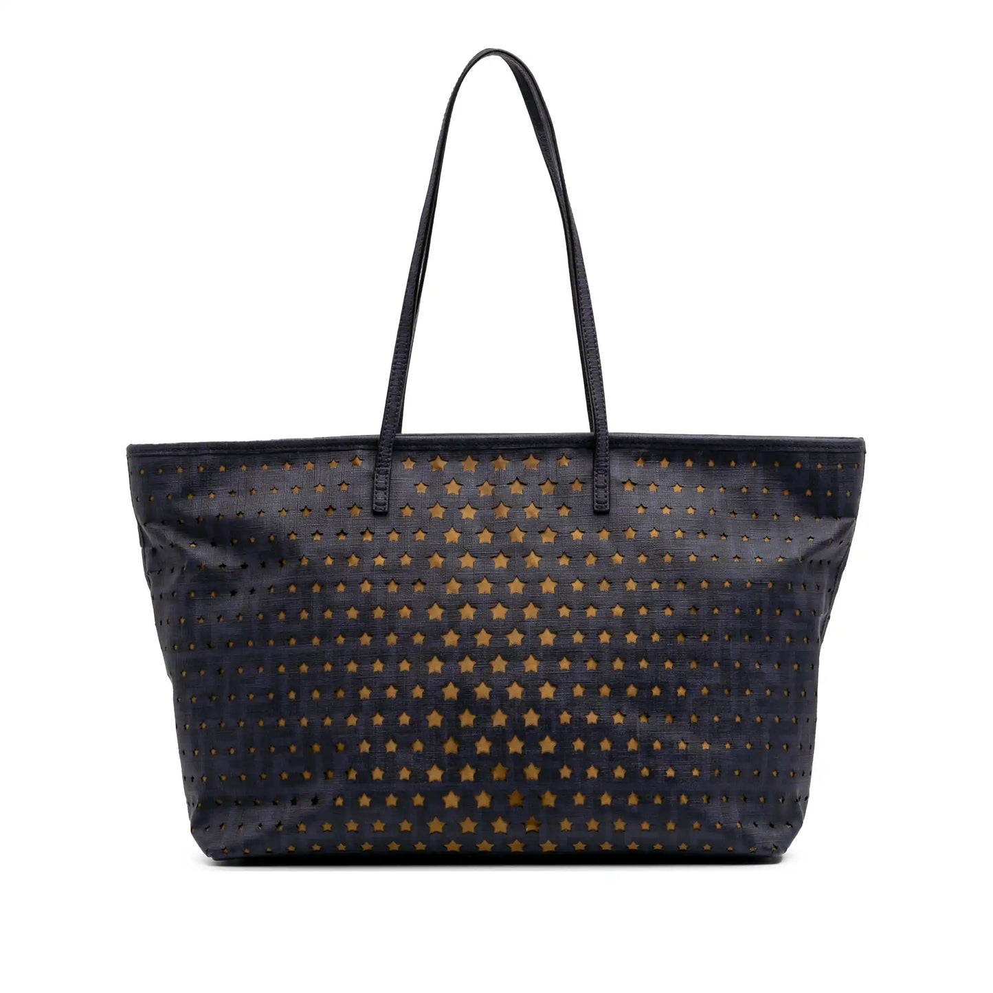 Fendi Medium Coated Canvas Laser Cut Star Roll Tote