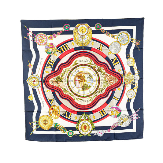 Hermès Parmi Les Fleurs Je Compte Les Heures Silk Scarf