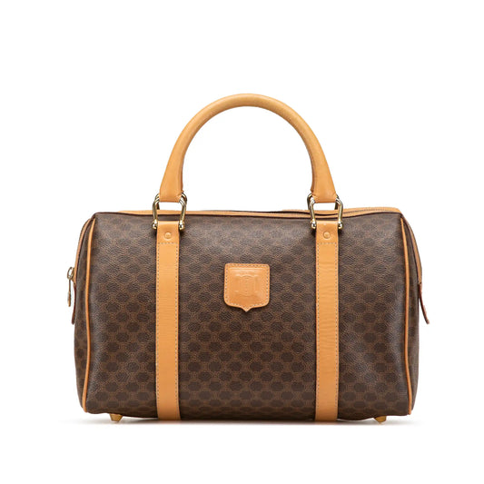 Celine Macadam Coated Canvas Boston Bag