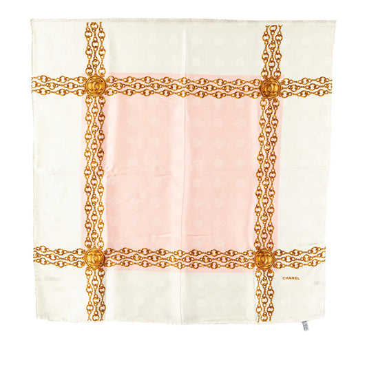 Chanel Chain Printed Silk Scarf
