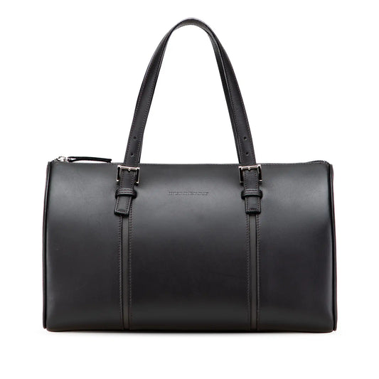 Burberry Leather Boston Bag