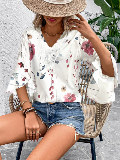She Wears Glory — Honeyed Grace Ruffle Blouse - She Wears Glory Beverly Hills