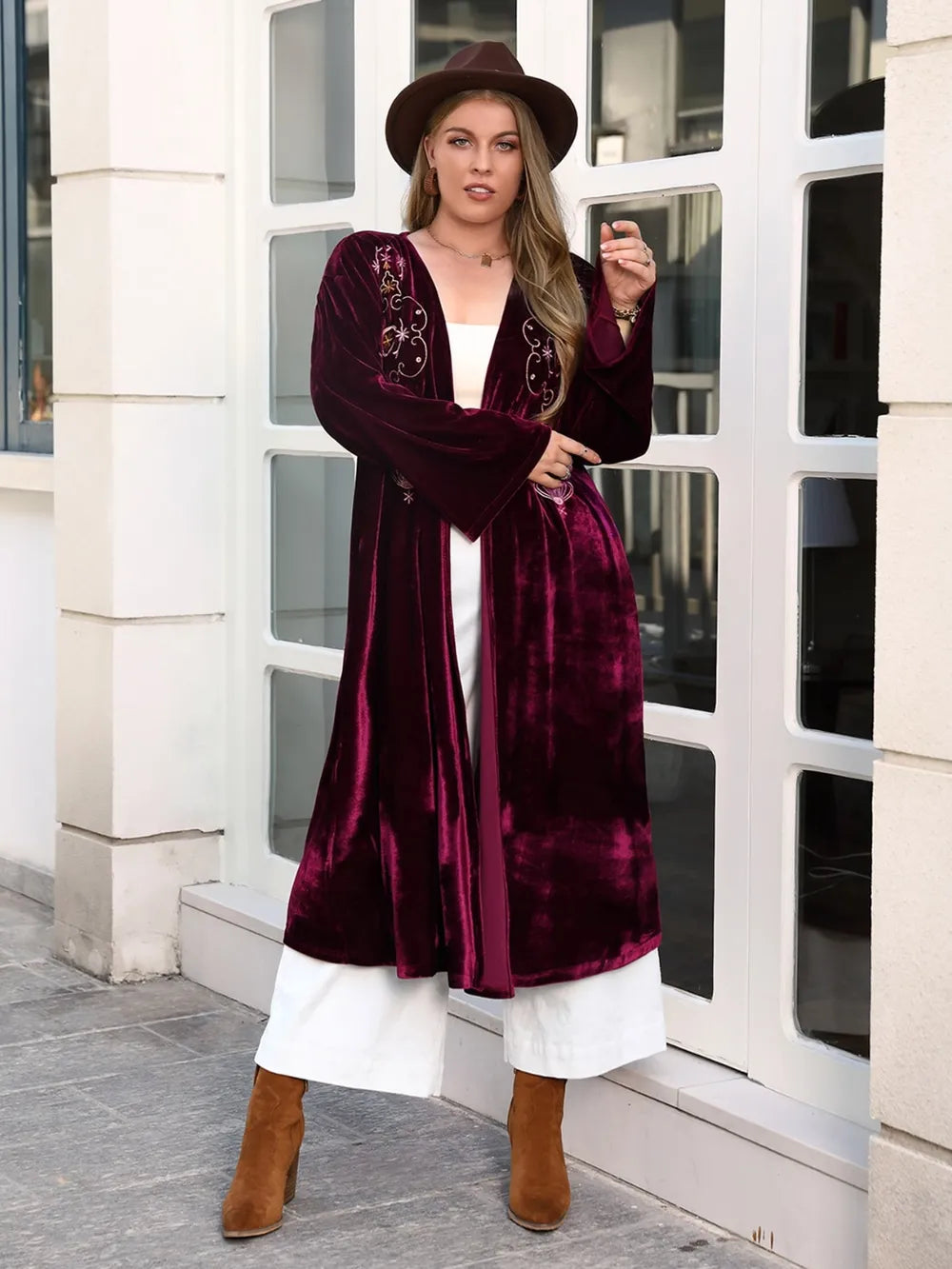 She Wears Glory™ Covered in Grace Plus Size Printed Cardigan - She Wears Glory Beverly Hills