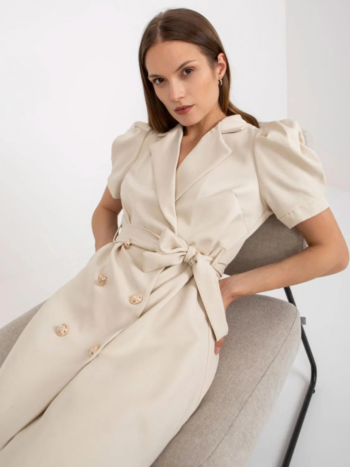 She Wears Glory “Governed by Grace” Tie-Waist Blazer Dress - She Wears Glory Beverly Hills