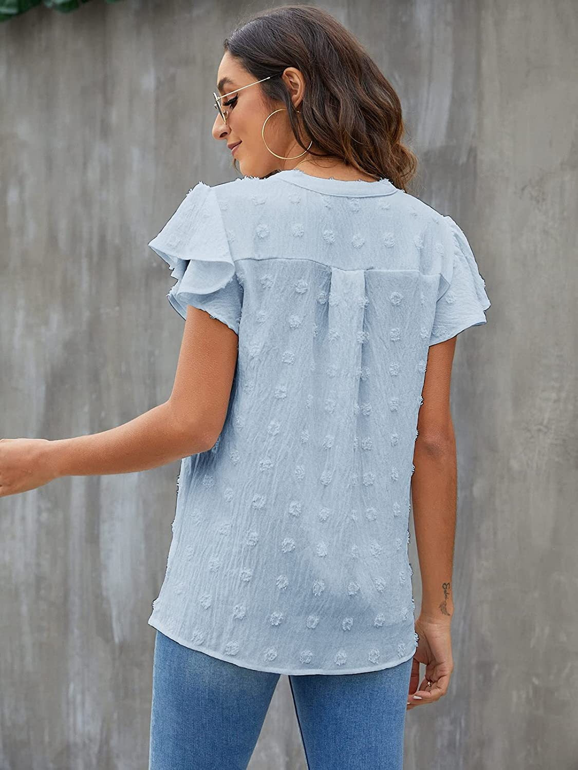 She Wears Glory™ — Anointed in Whispers Swiss Dot Blouse - She Wears Glory Beverly Hills