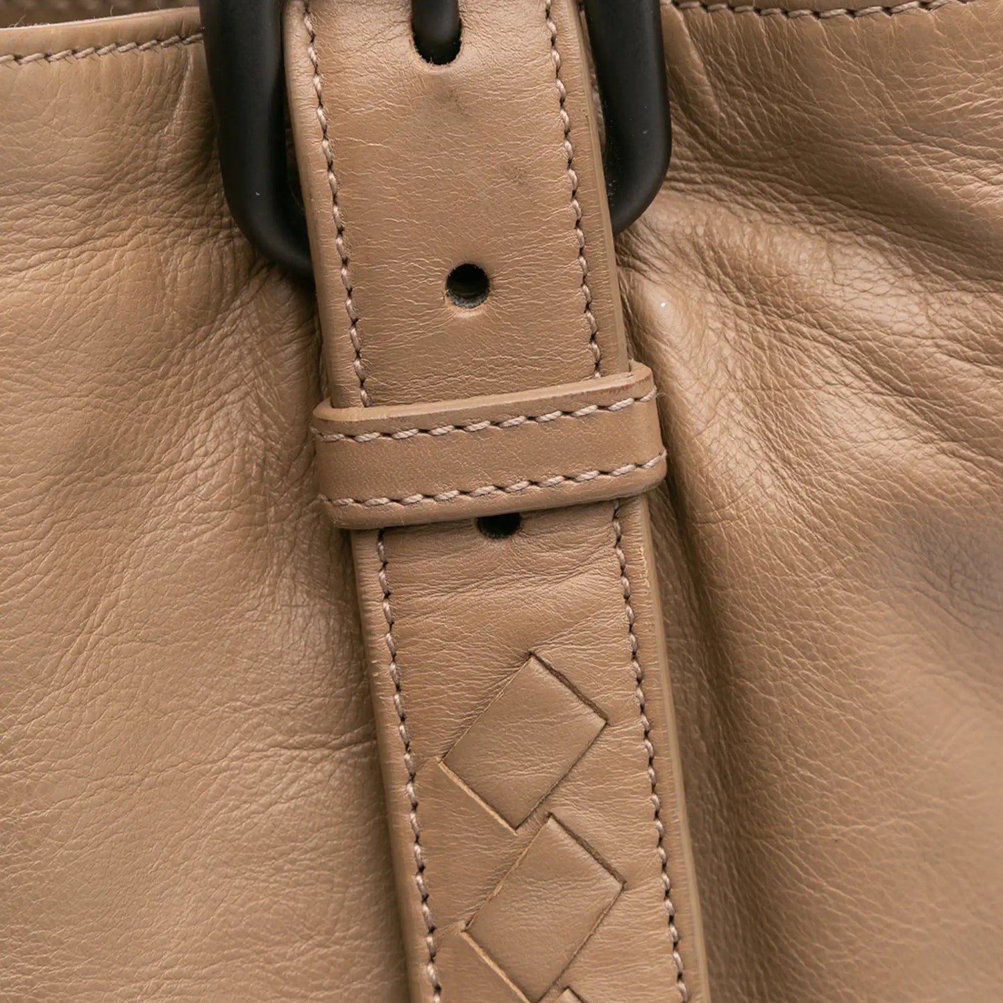 Bottega Veneta Leather Intrecciato Side Zip Tote