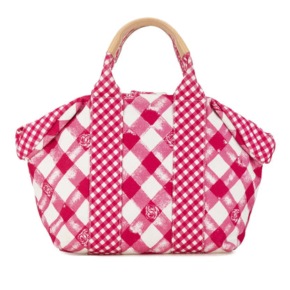 Chanel Small Canvas Printed CC Gingham Handbag