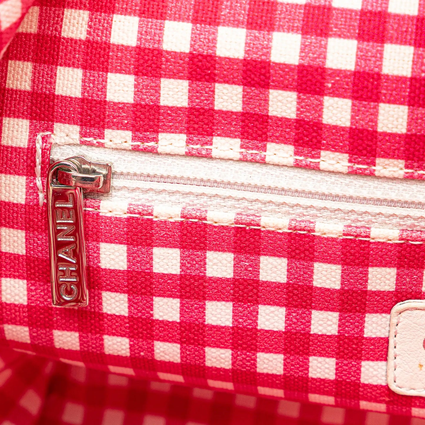 Chanel Small Canvas Printed CC Gingham Handbag