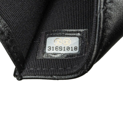 Chanel Quilted Lambskin So Black CC Hook Card Holder