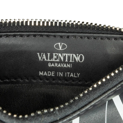 Valentino Leather VLTN Zip Card Holder