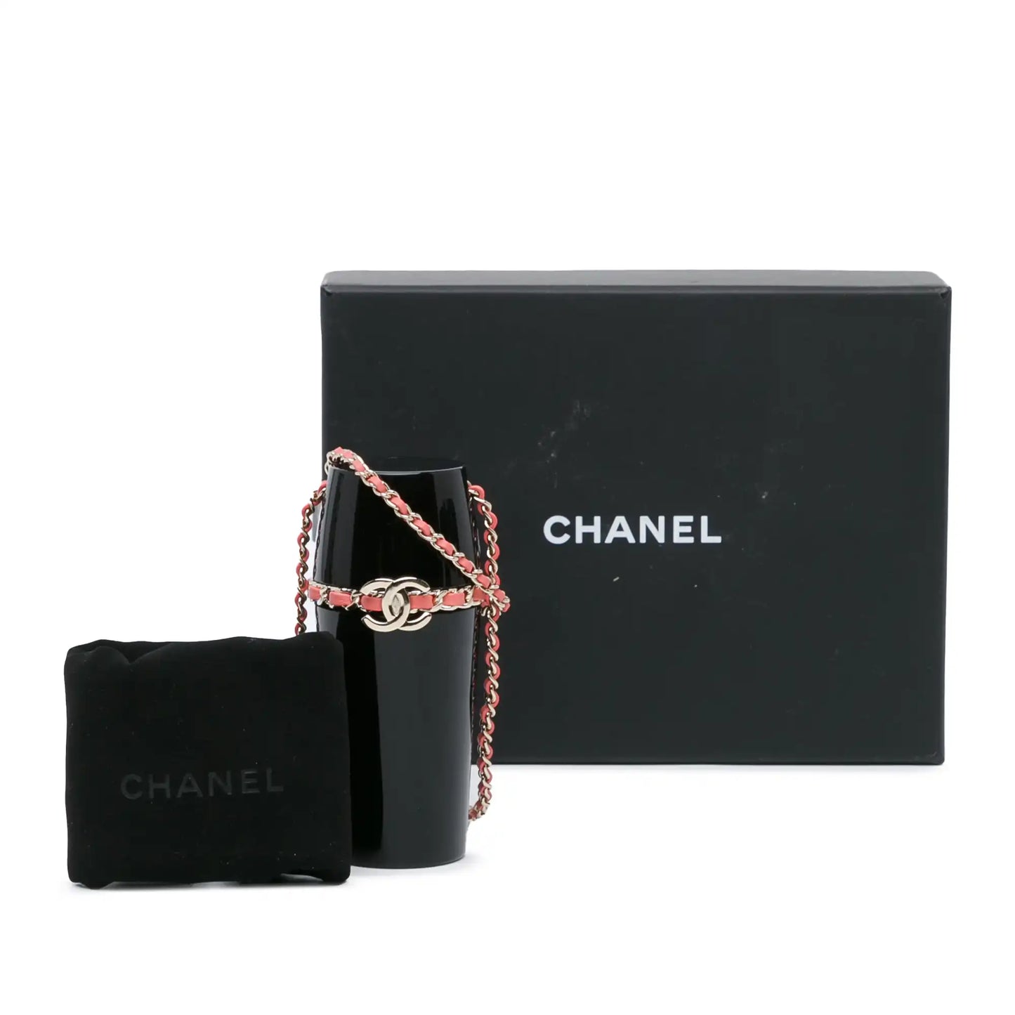 Chanel Lucite Lipstick Case On Chain