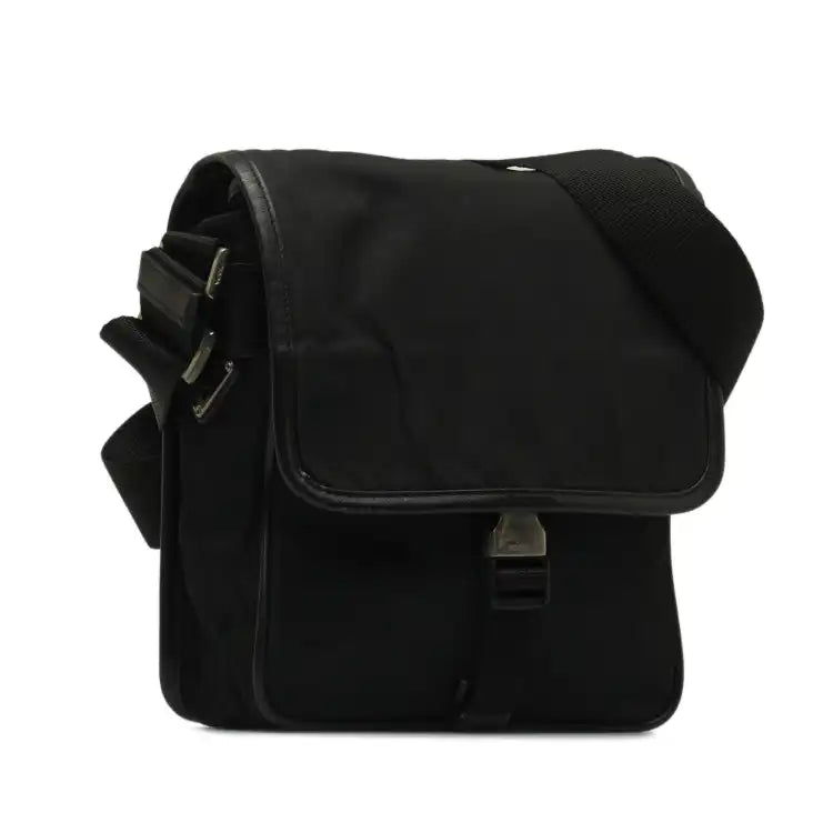 Prada Tessuto Buckle Messenger Bag
