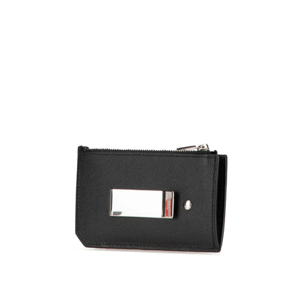 Saint Laurent Grain de Poudre Fragments Zipped Card Case