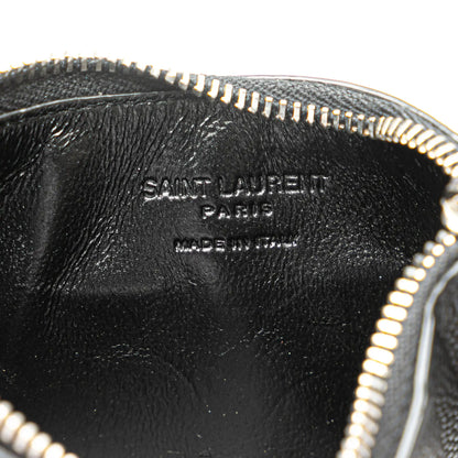 Saint Laurent Grain de Poudre Fragments Zipped Card Case