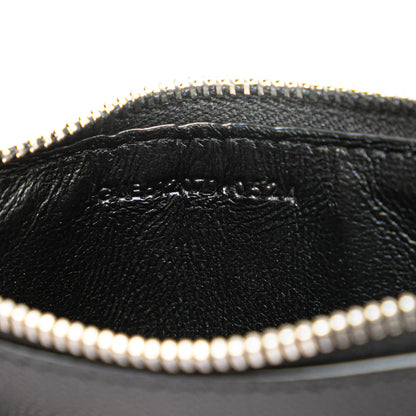 Saint Laurent Grain de Poudre Fragments Zipped Card Case