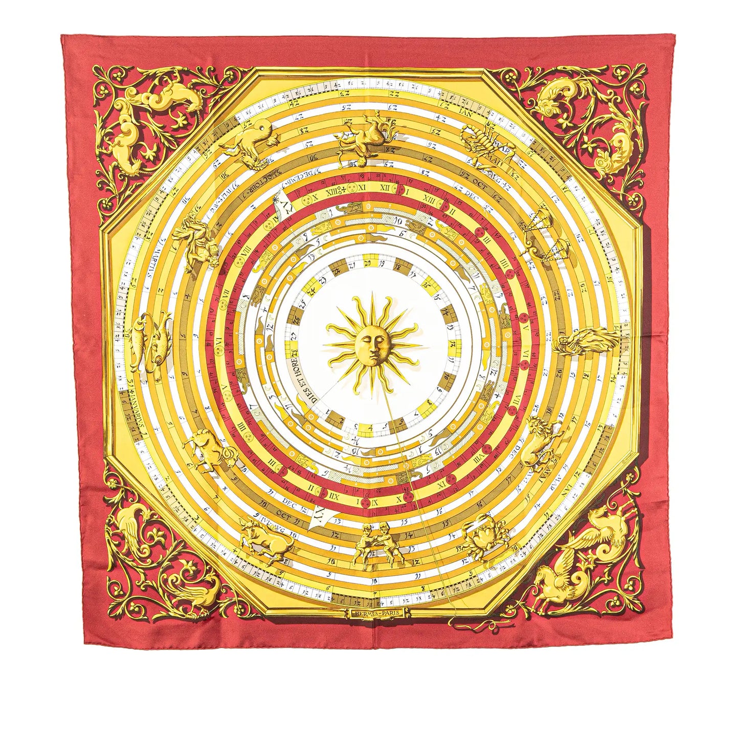 Hermès Astrologie Dies et Hore Silk Scarf