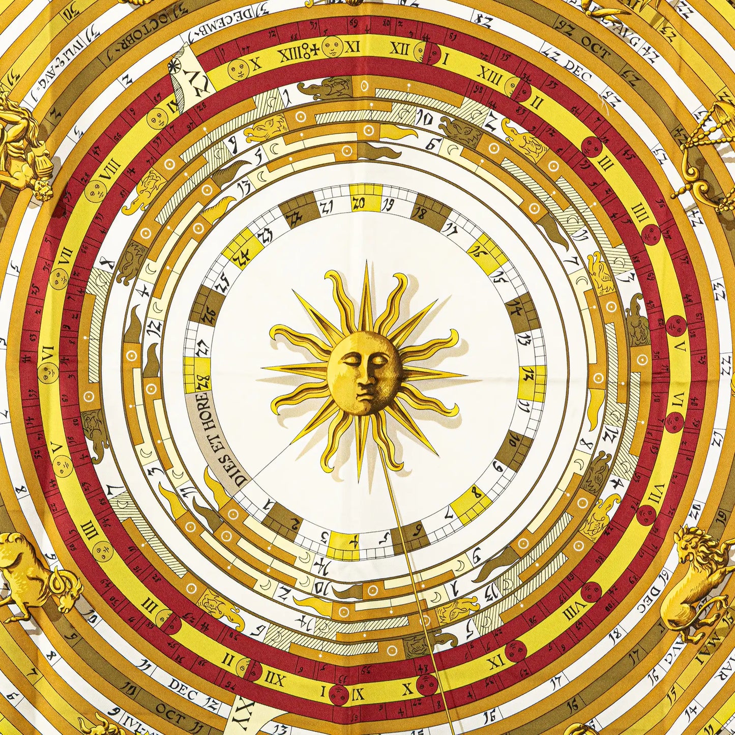 Hermès Astrologie Dies et Hore Silk Scarf