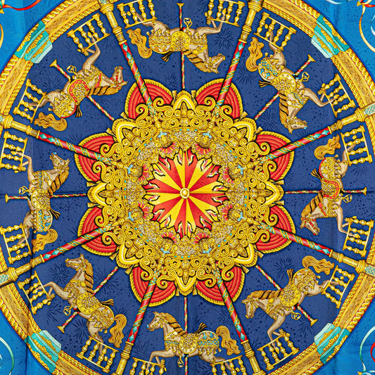 Hermès Luna Park Silk Scarf