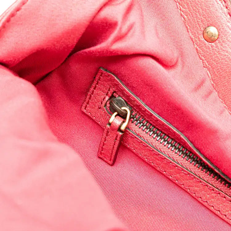 Gucci Leather Bamboo Studded Hobo