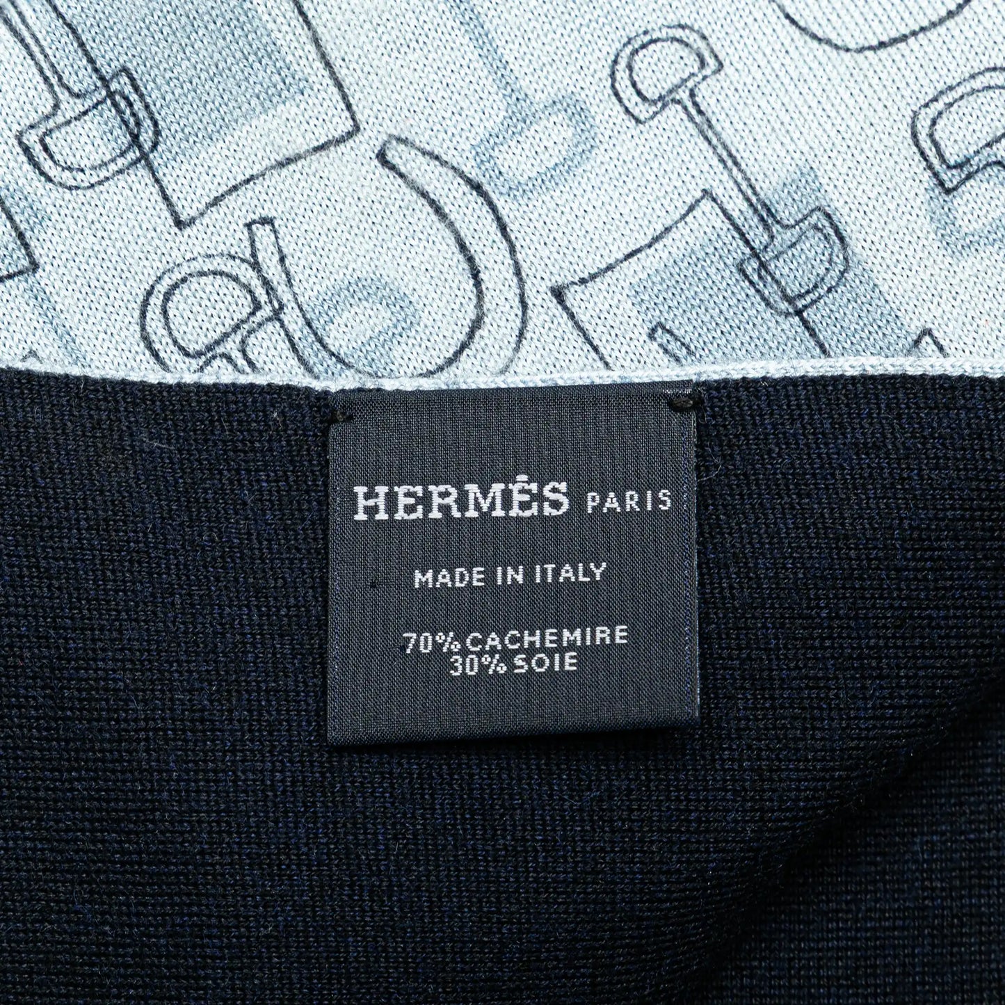 Hermès Printed Cashmere Silk Stole Scarf