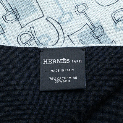 Hermès Printed Cashmere Silk Stole Scarf
