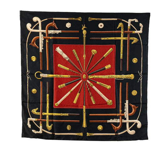 Cannes et Pommeaux Silk Scarf