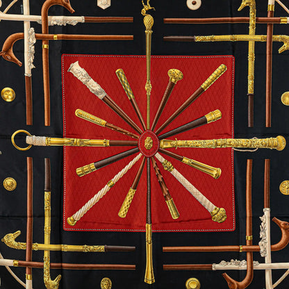 Cannes et Pommeaux Silk Scarf