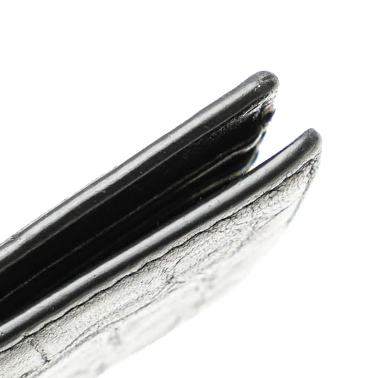 Saint Laurent Croc Embossed Leather Bifold Money Clip