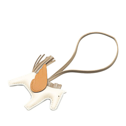 Hermès Milo Lambskin and Swift GriGri Rodeo Pegase Bag Charm PM