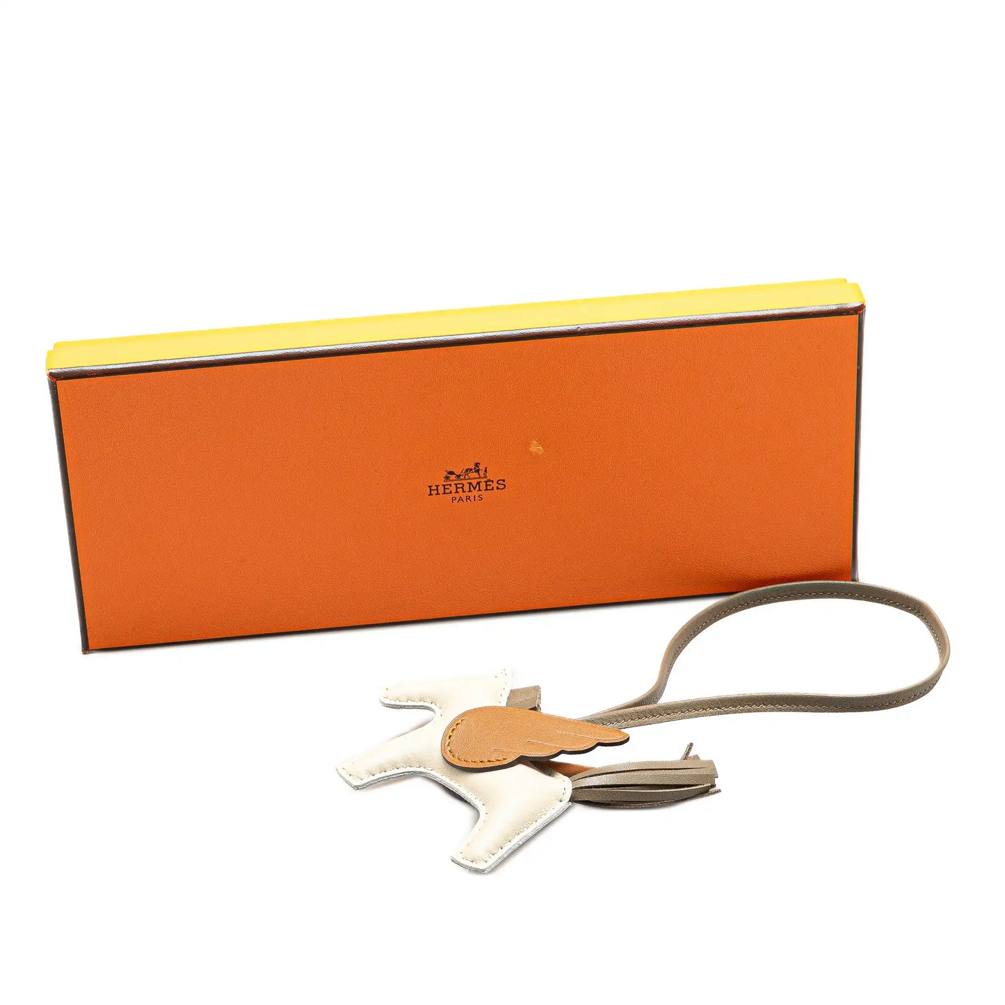 Hermès Milo Lambskin and Swift GriGri Rodeo Pegase Bag Charm PM