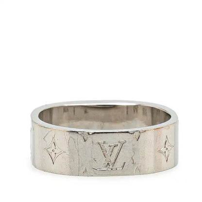 Louis Vuitton Silver Tone Nanogram Ring