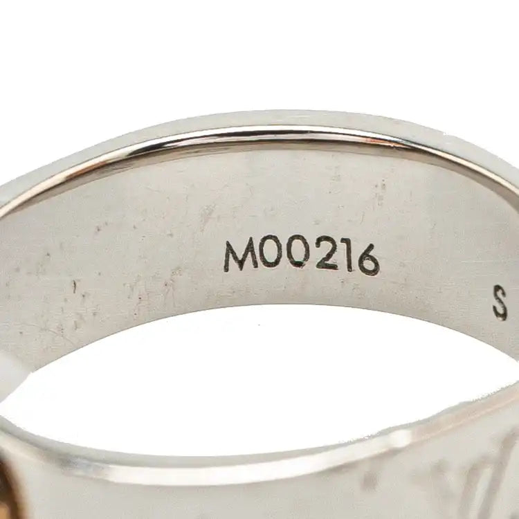 Louis Vuitton Silver Tone Nanogram Ring