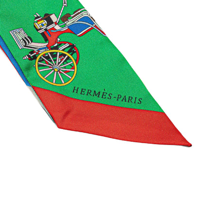 Hermès Voitures Exquises Twilly Silk Scarf
