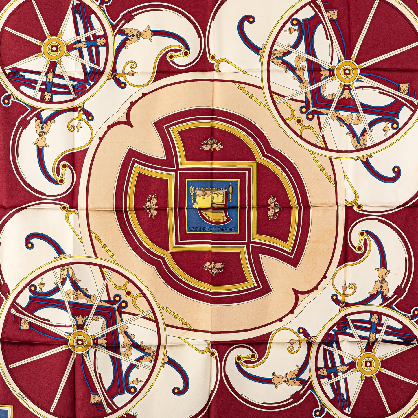Hermès Washingtons Carriage Silk Scarf