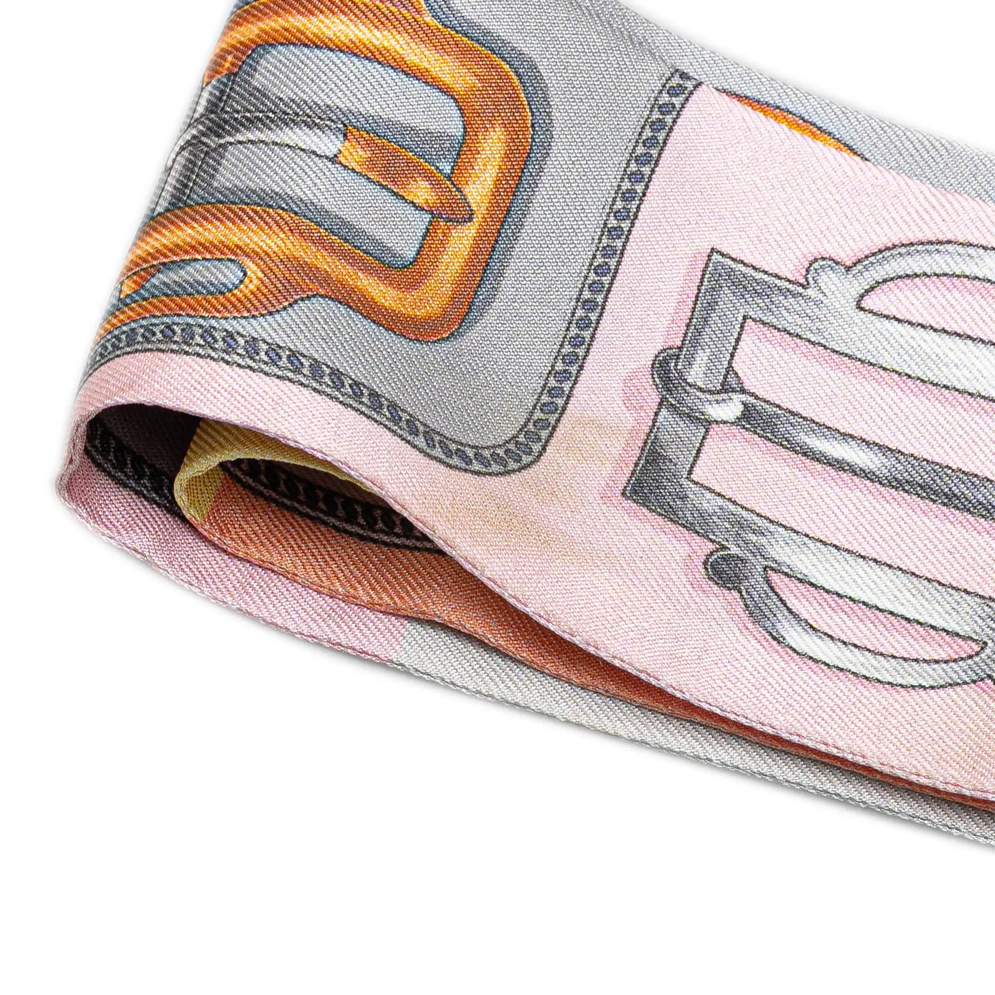 Hermès Bouclerie d Attelage Silk Twilly Scarf