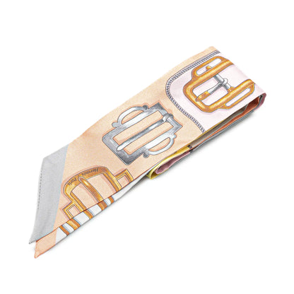 Hermès Bouclerie d Attelage Silk Twilly Scarf