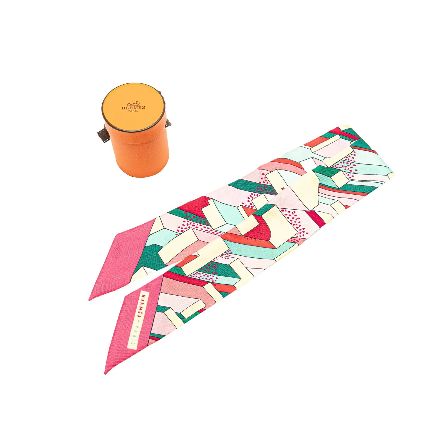 Hermès On A Summer Day Silk Twilly Scarf