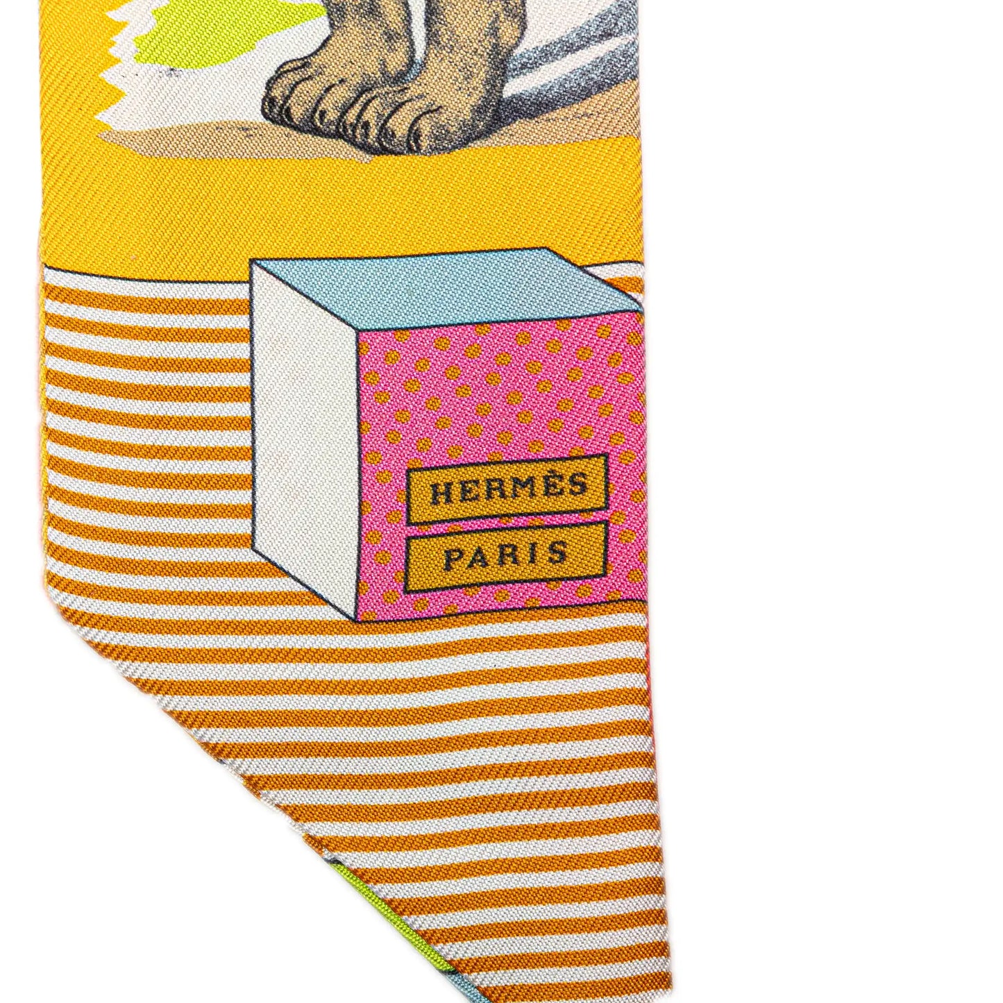 Hermès Grand Theatre Nouveau Silk Twilly Scarf