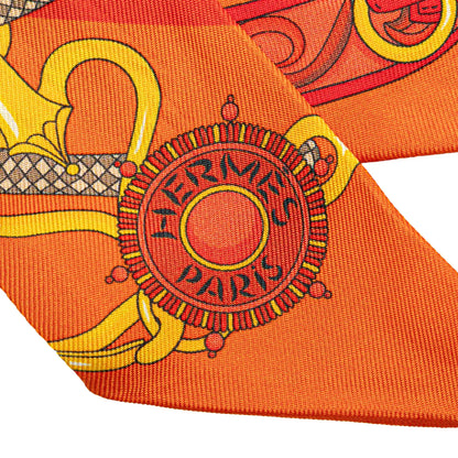 Hermès Festival Des Amazones Silk Twilly Scarf