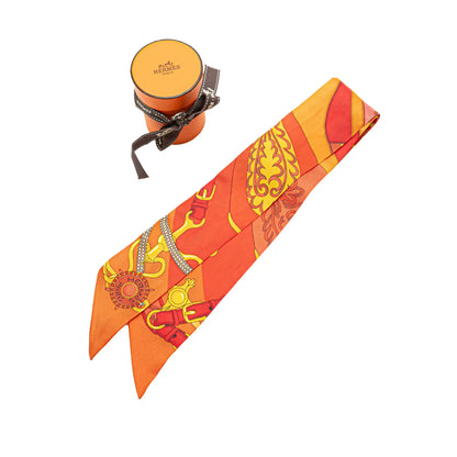 Hermès Festival Des Amazones Silk Twilly Scarf