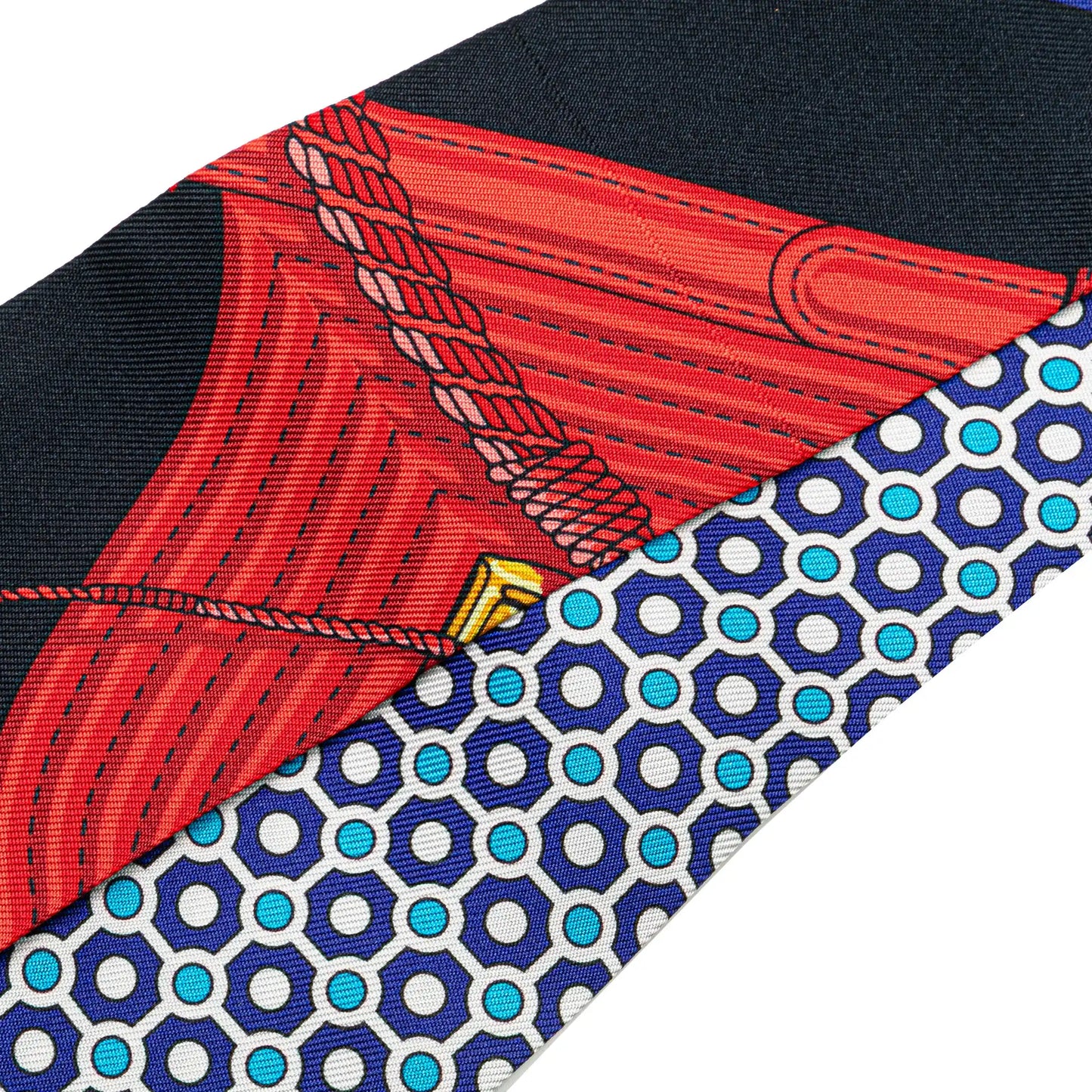 Hermès Clic Clac Modern Cannage Silk Twilly Scarf