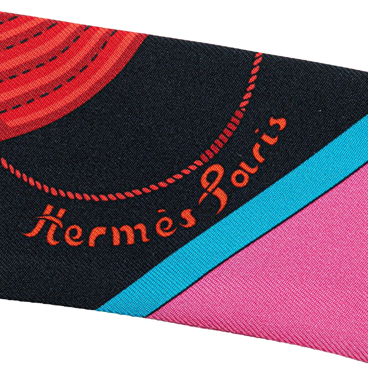 Hermès Clic Clac Modern Cannage Silk Twilly Scarf