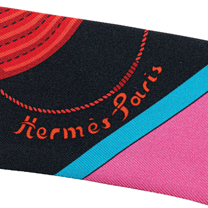 Hermès Clic Clac Modern Cannage Silk Twilly Scarf